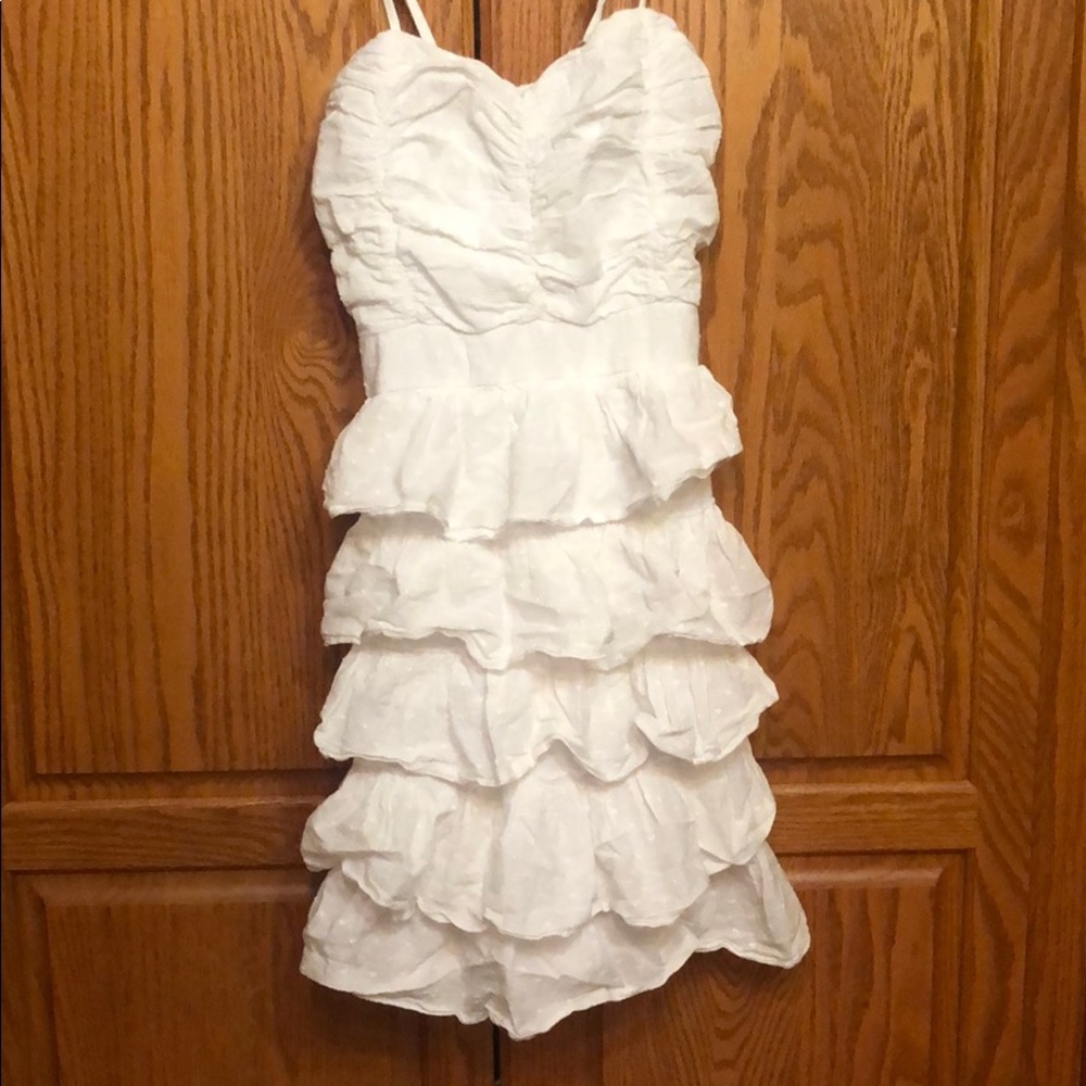 White ruffle sundress